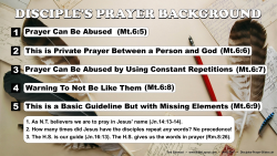 Disciple's Prayer Background