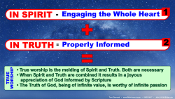 John 4, In Spirit In Truth