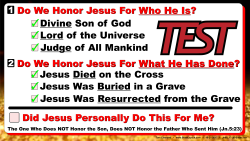 Do We Honor Jesus