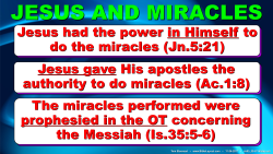 Jesus and Miracles