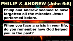 John 6:8, Philip & Andrew