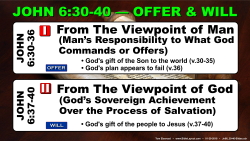 Jn.6:30-40, Offer & Will