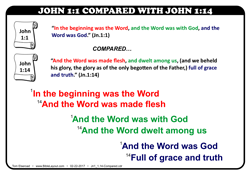 John 1:1,14 Compared