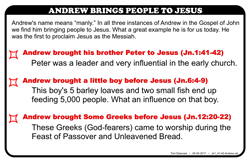 John 1:41-42, Andrew