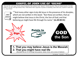 John 20:31, Signs