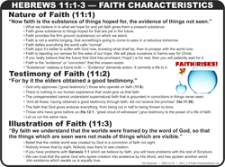 Faith Characteristics (He.11:1-3)