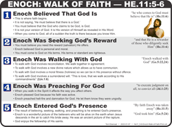 Enoch: Walk of Faith (He.11:5-6)