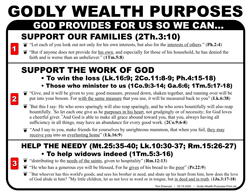 Godly Wealth Purposes