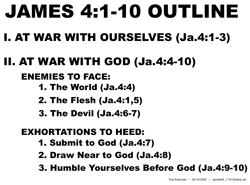 James 4:1-10 Outline