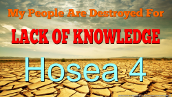 Hosea 4 Destroyed For Lack of Knowlwdge