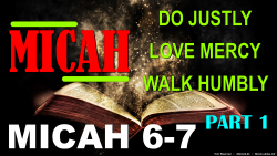 Micah 6-7 (Part 1)
