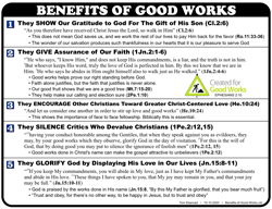 Benefits of Good Works